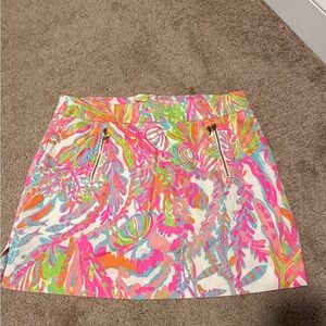 Lilly Pulitzer Marigold Skort Resort White Scuba to Cuba Sz 12 Like New